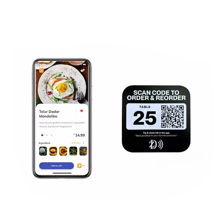 QR Code NFC Food Ordering Tag